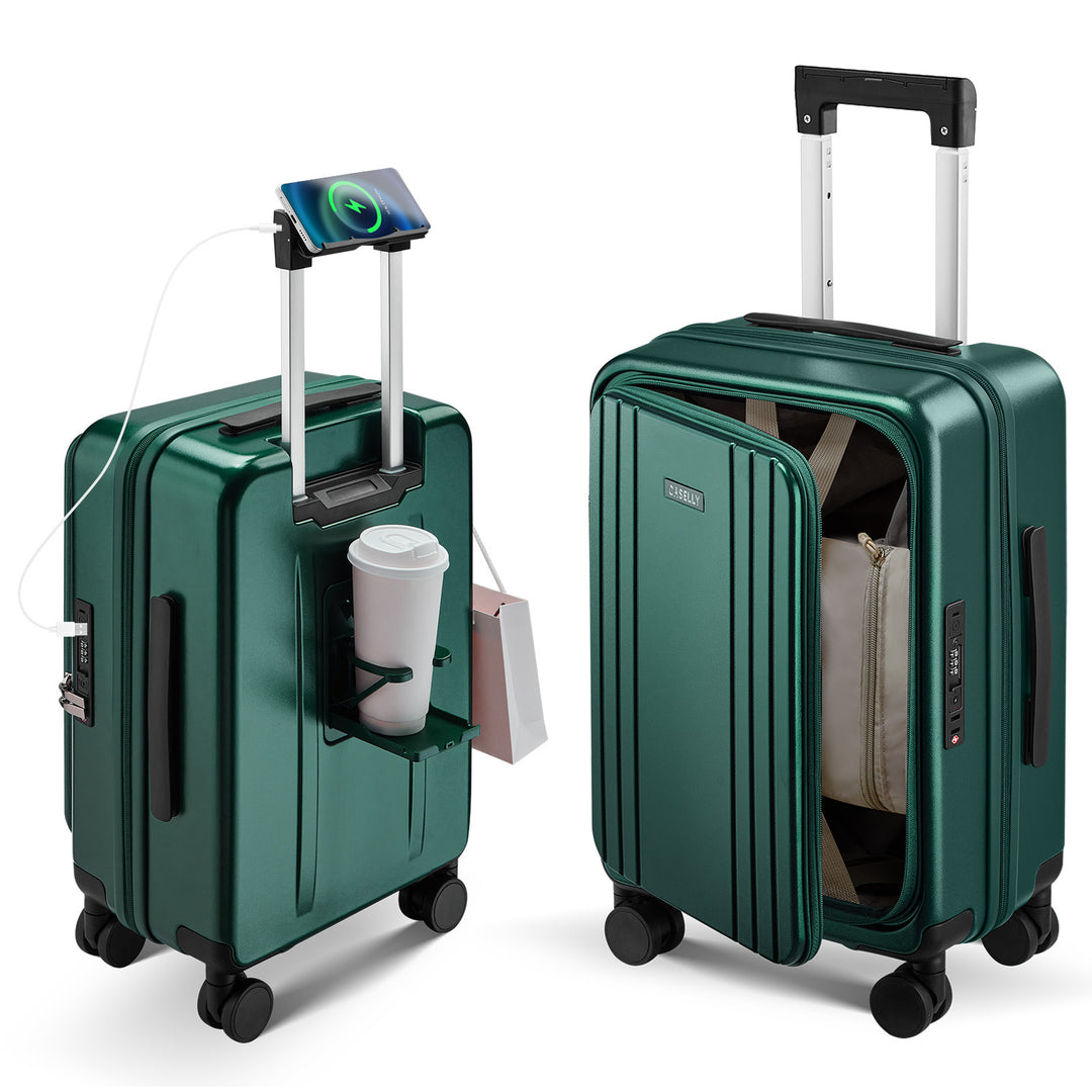 Unisex Smart Hard Shell Trolley Suitcase Kalsten