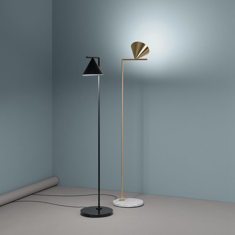 Artistic Floor Lamp with Sleek Cone Shade