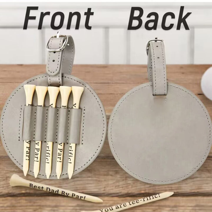 Round Leather Luggage Tag