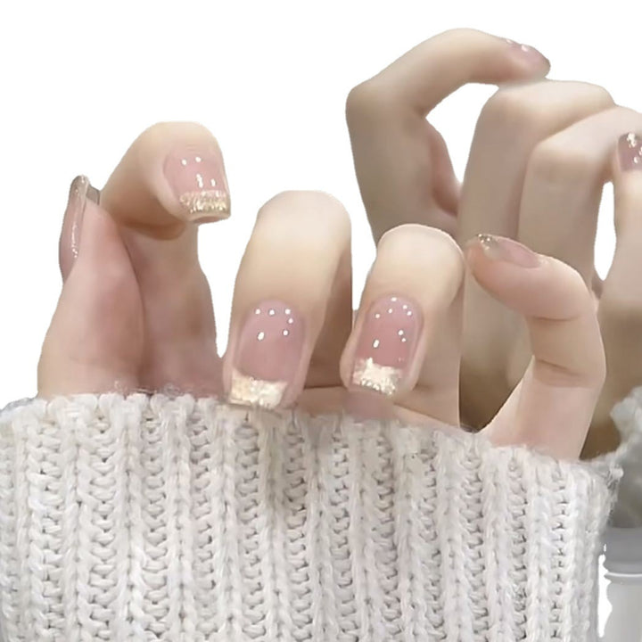 Elegant Glitter Tip Press-On Nails Kalsten