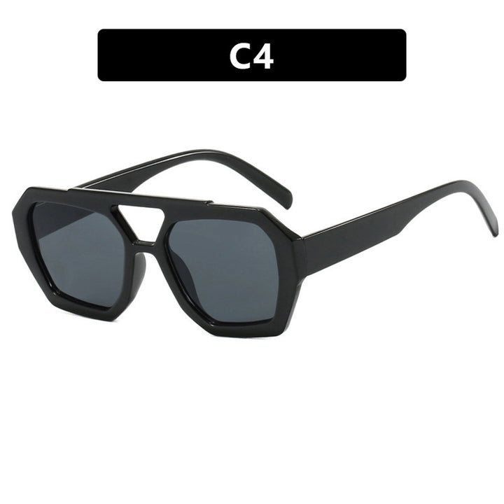 Women's geometric sunglasses made of durable plastic with polarized lenses Kalsten
