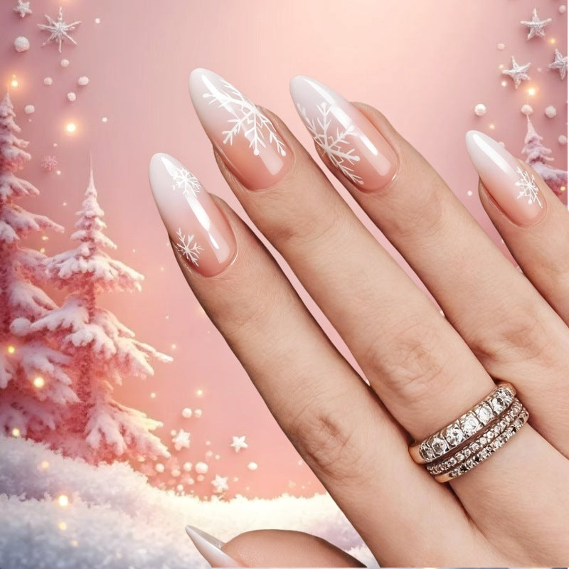 Snowflake Ombre Press-On Nails Kalsten