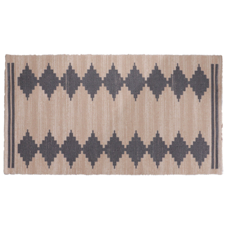 Flat-woven decorative living room rug with geometric ethnic medallion Kalsten