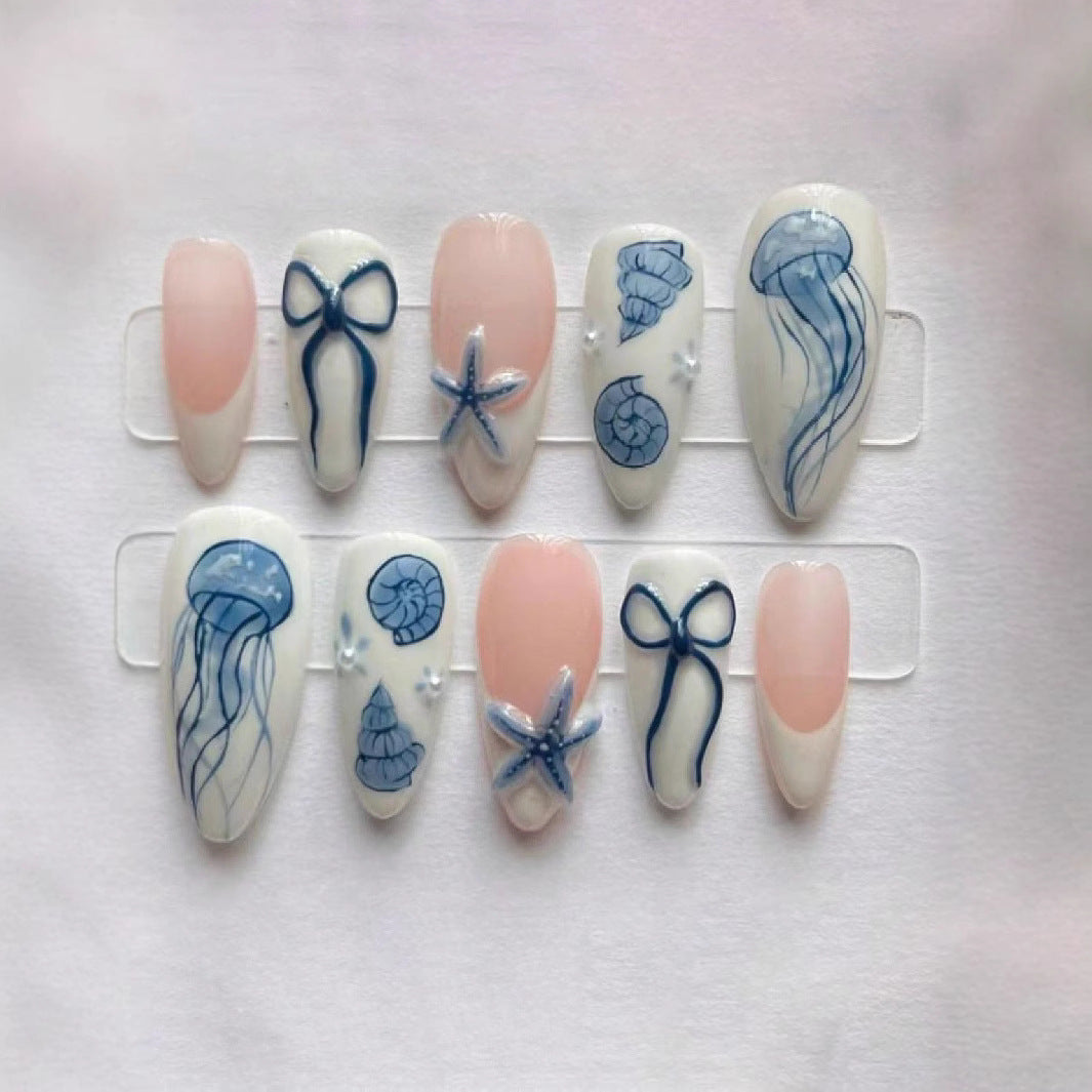 Artistic Jellyfish-Themed Press-On Nails Kalsten
