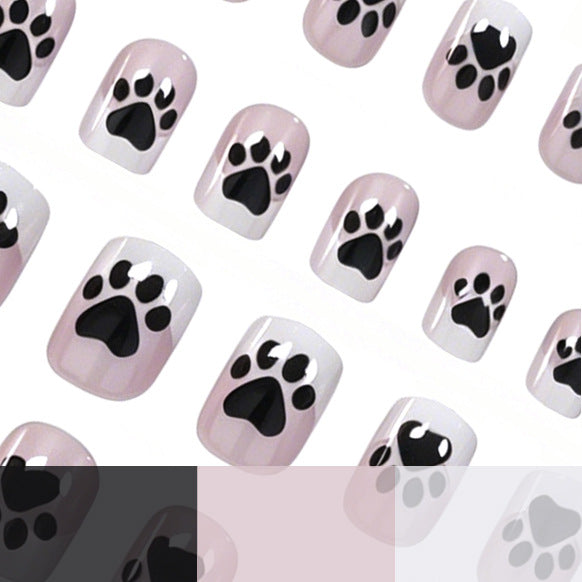 Artistic Paw Print Acrylic Nail Art Extensions Kalsten