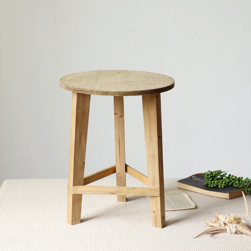 Rustic side table made of solid wood Kalsten