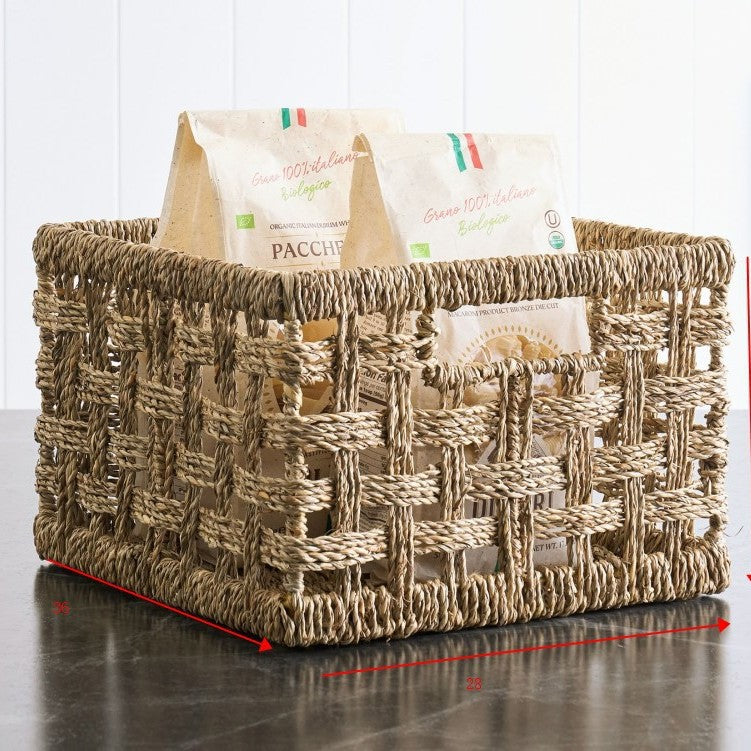 Rustic Woven Storage Basket Kalsten