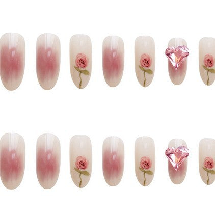 Artistic Floral Press-On Nail Design Set