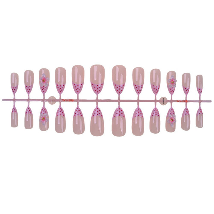 Artistic Floral-Accent Press-On Nail Set Kalsten 1787294359