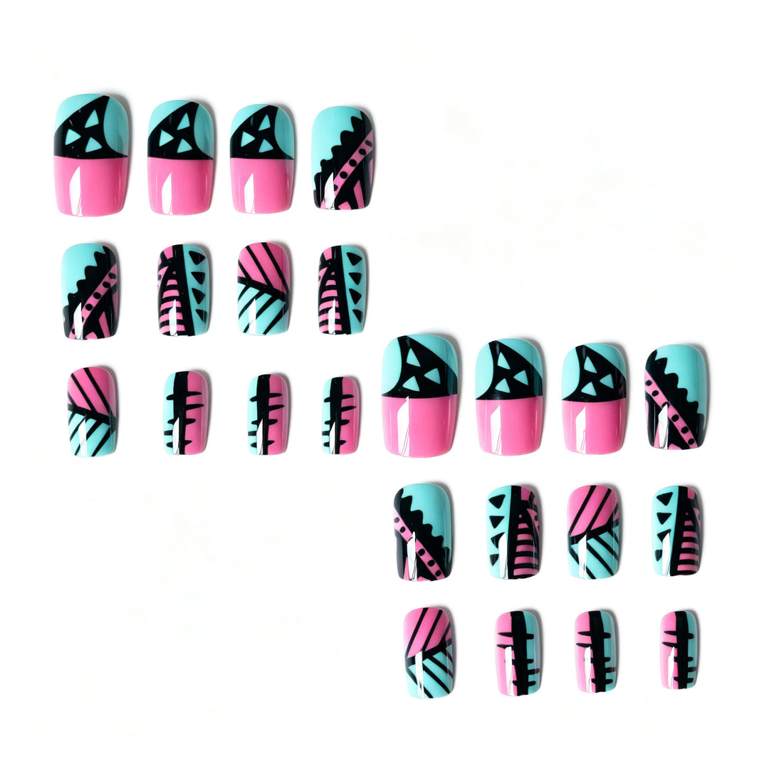 Artistic Geometric Nail Art