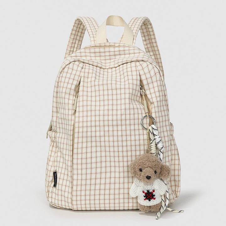 Checked Pattern Backpack