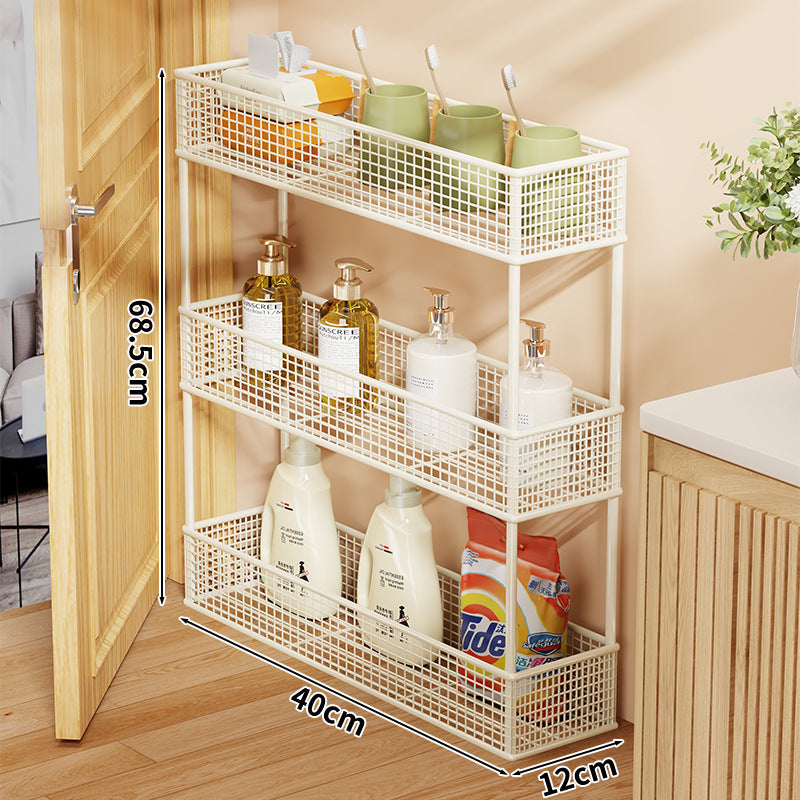 Slim Overdoor Three-Tier Wire Mesh Storage Organizer