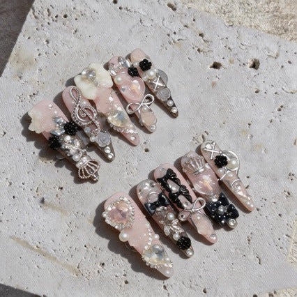 Elegant Decorative Press-On Nail Collection