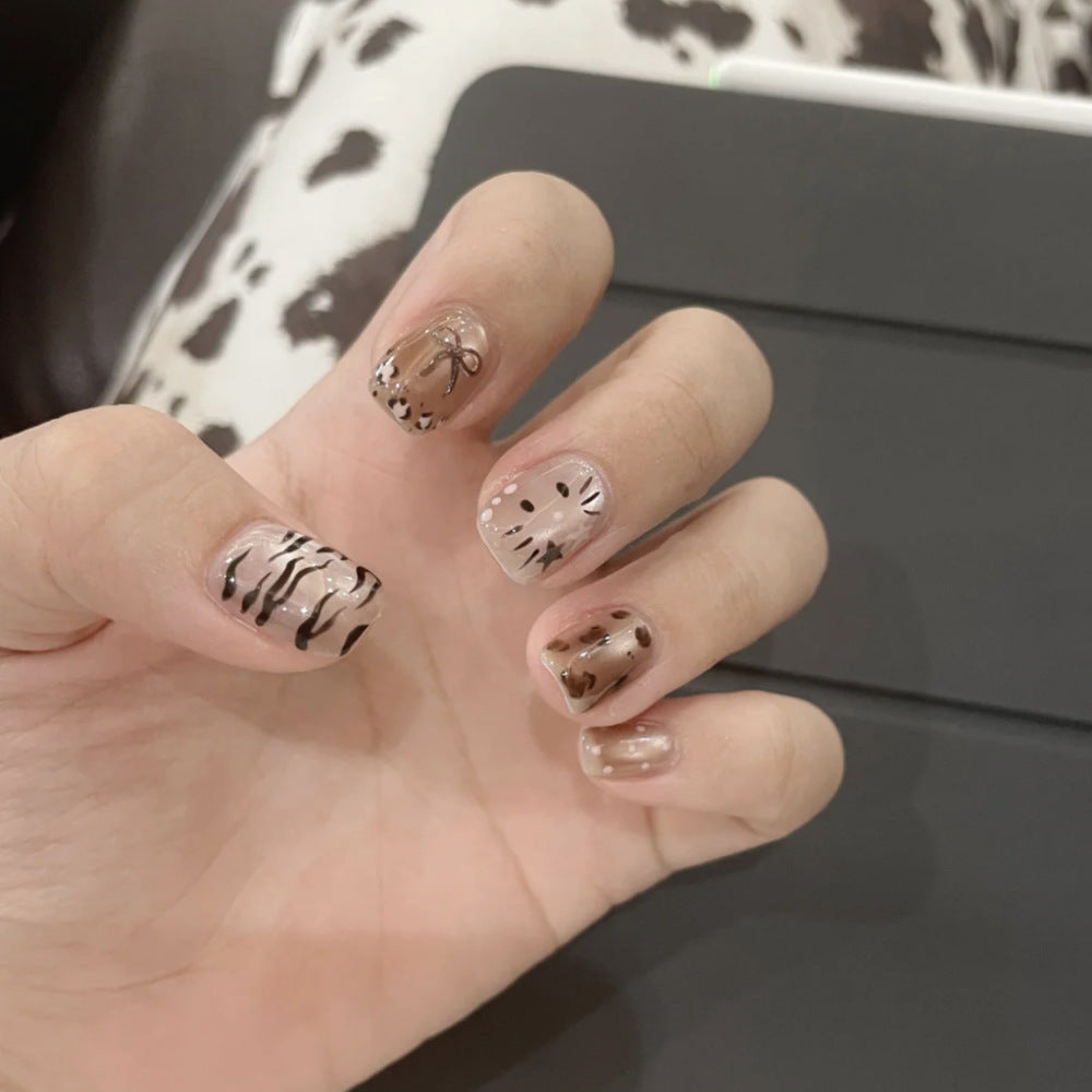 Decorative Character-Themed Press-On Nails with 3D Elements Kalsten