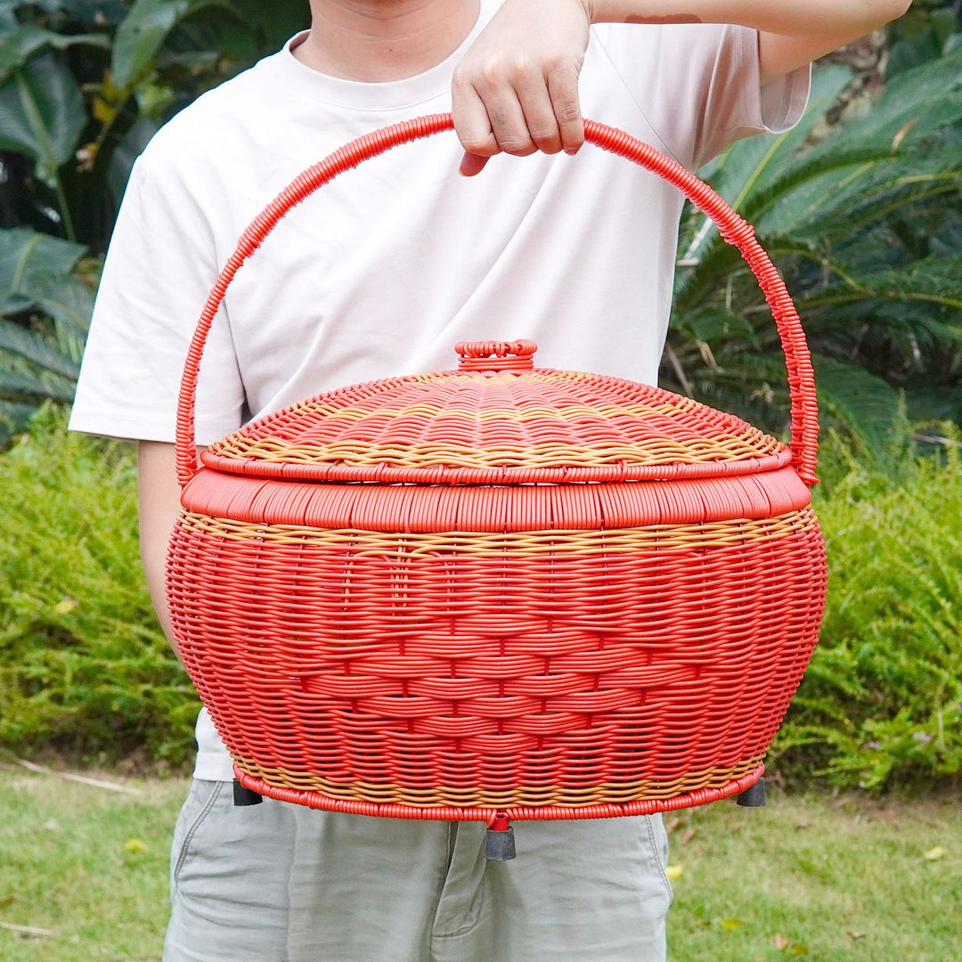 Versatile Woven Picnic Storage Basket Kalsten
