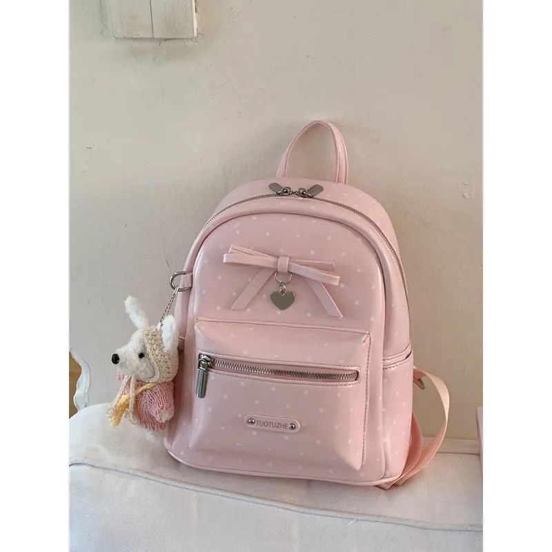Polka-Dot Decorative Mini Backpack Kalsten