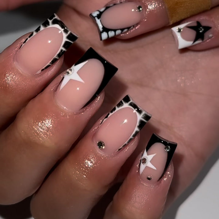 Elegant Artistic Gel Nail Extensions Kalsten