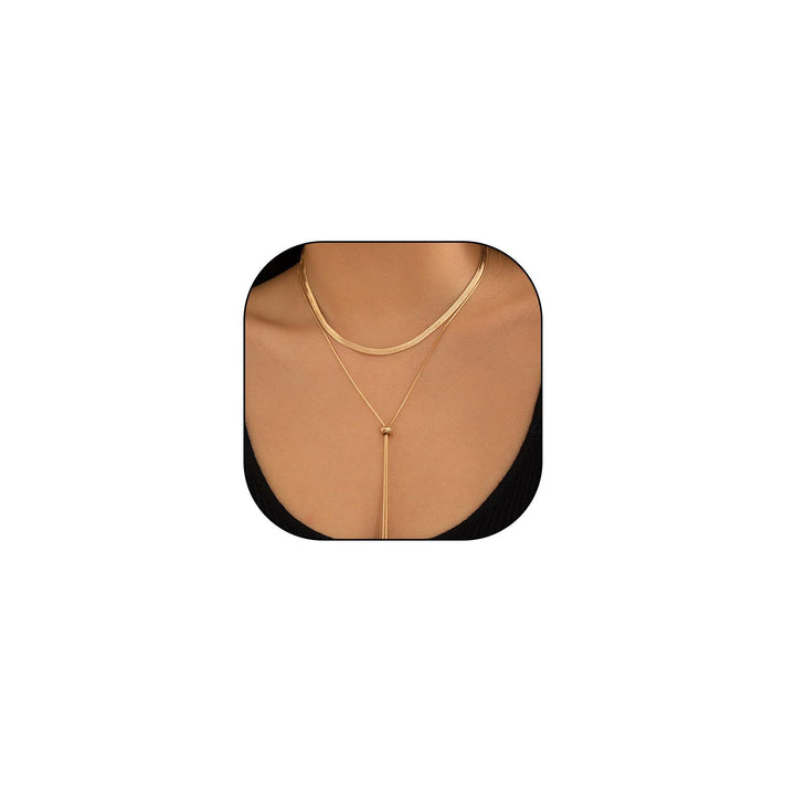 Double Layered Heart Pendant Necklace Kalsten