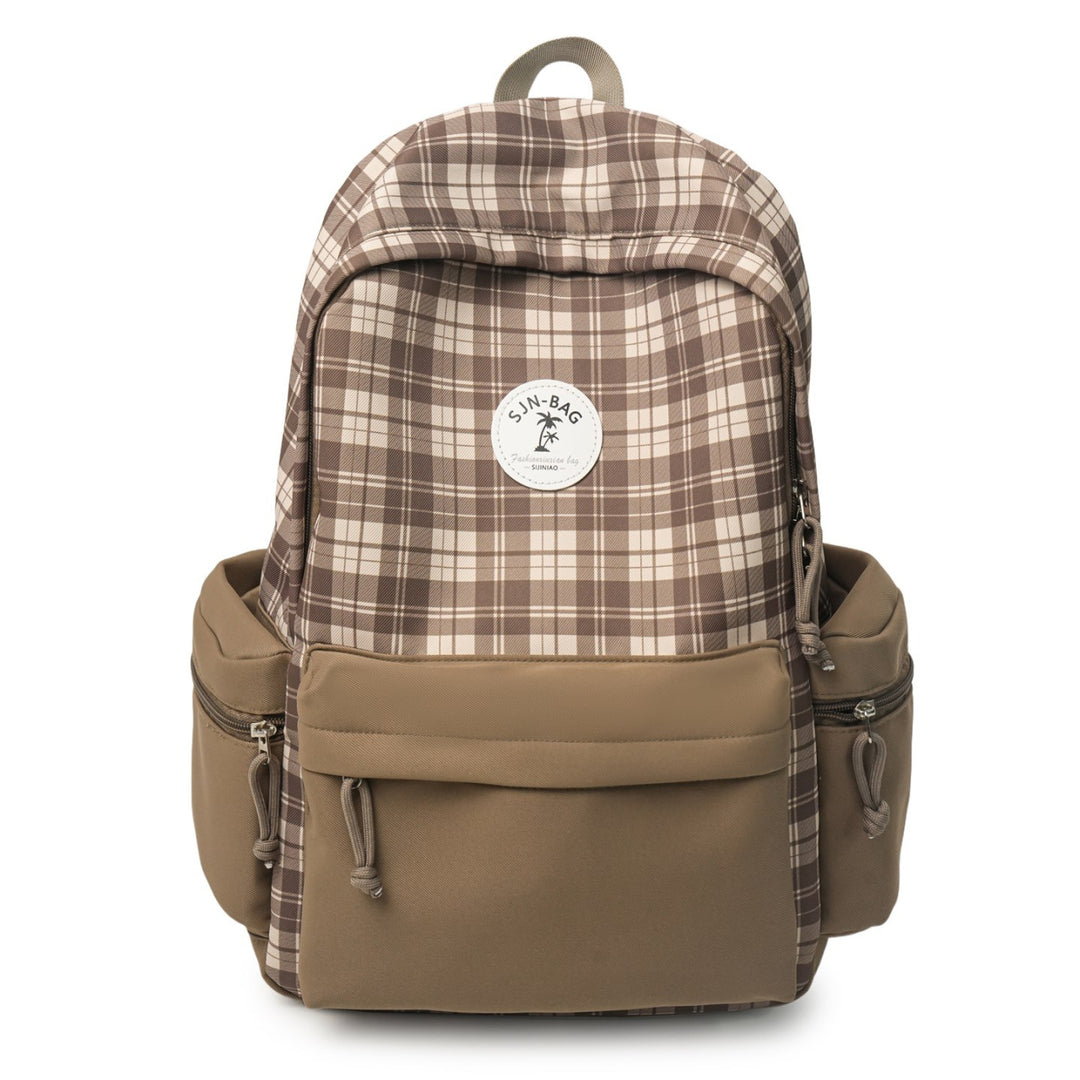 Stylish Plaid Backpack Kalsten