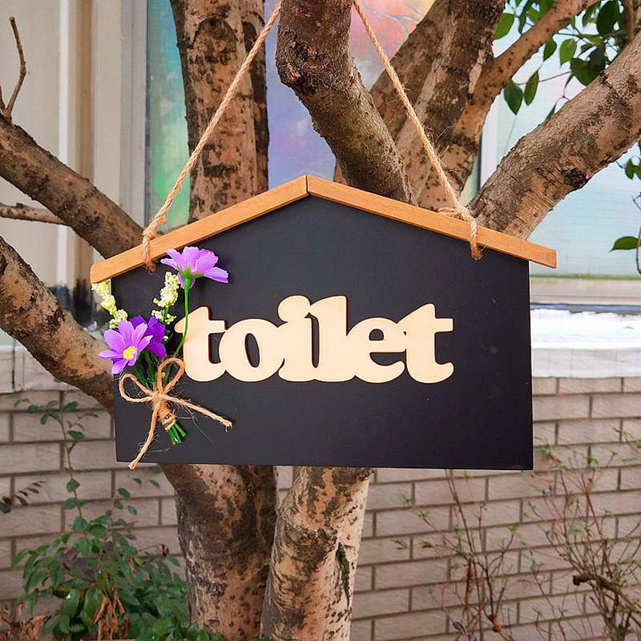 Decorative Toilet Board with Flower Accents