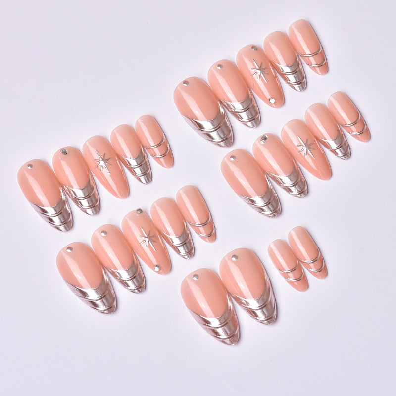 Decorative Metallic Accent Press-On Nails