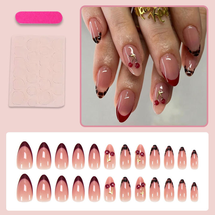 Artificial nail set with elegant ombré designs and glamorous accents Kalsten