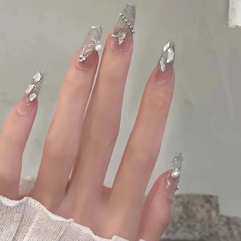 Elegant Embellished Stiletto Press-On Nails Kalsten
