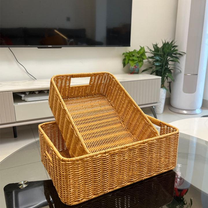 Handcrafted Rectangular Storage Basket Kalsten