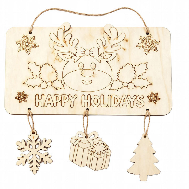 Wood Christmas decoration sign