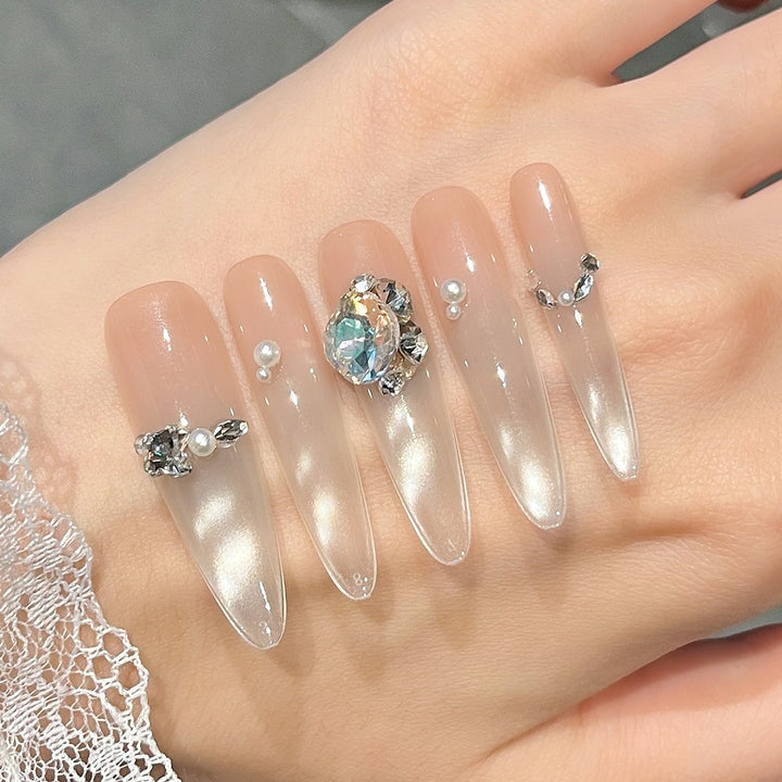 Luxury Crystal-Studded Press-On Nail Extensions Kalsten