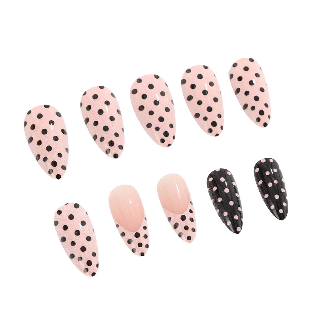 Acrylic nails with dot design Kalsten
