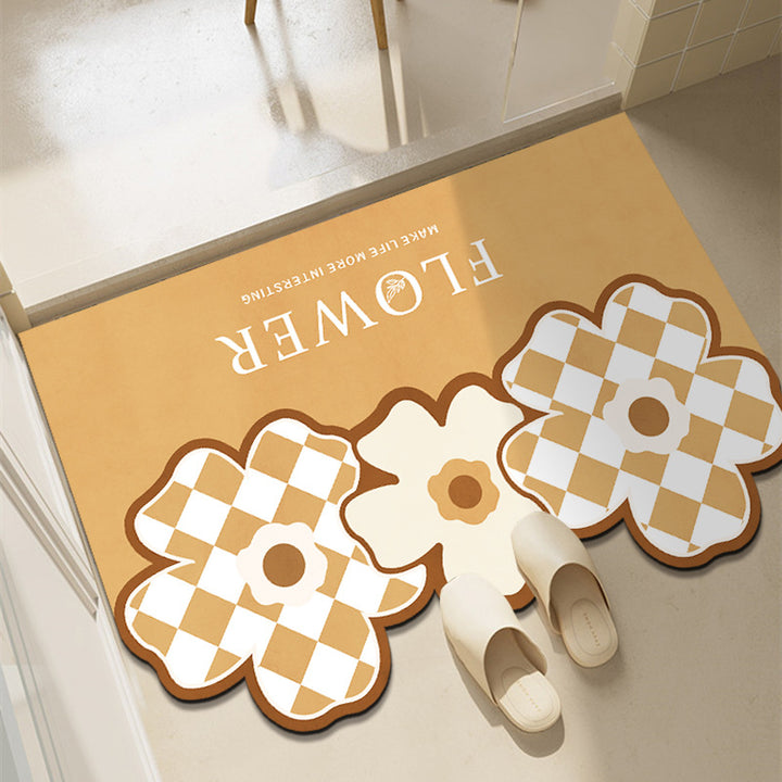 Fun Floral Themed Indoor Mat