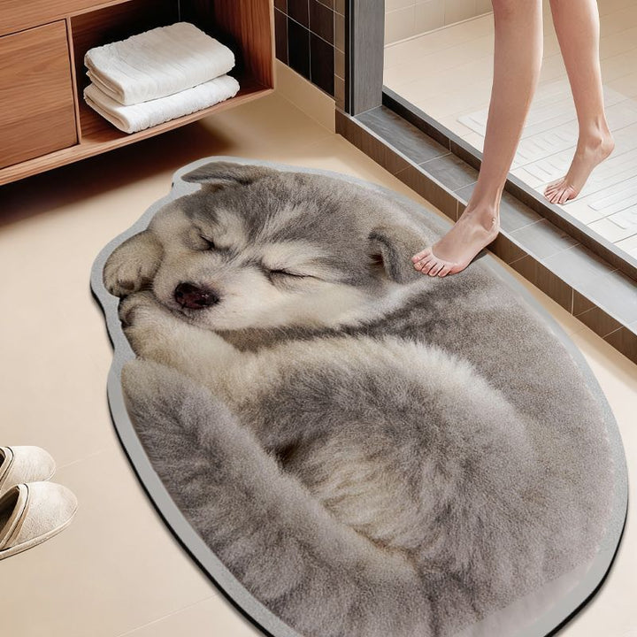 Cat-Themed Plush Bath Rug Kalsten