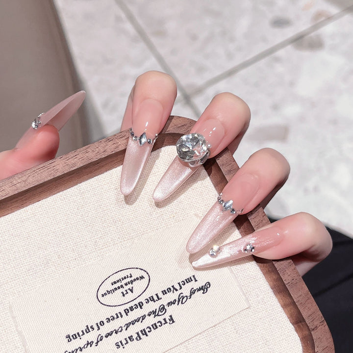 Luxury Glittery Stiletto Nail Extensions Kalsten