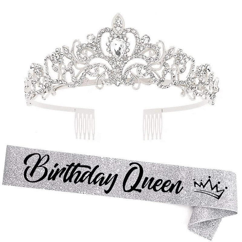 Women's festive birthday sash with glitter Kalsten