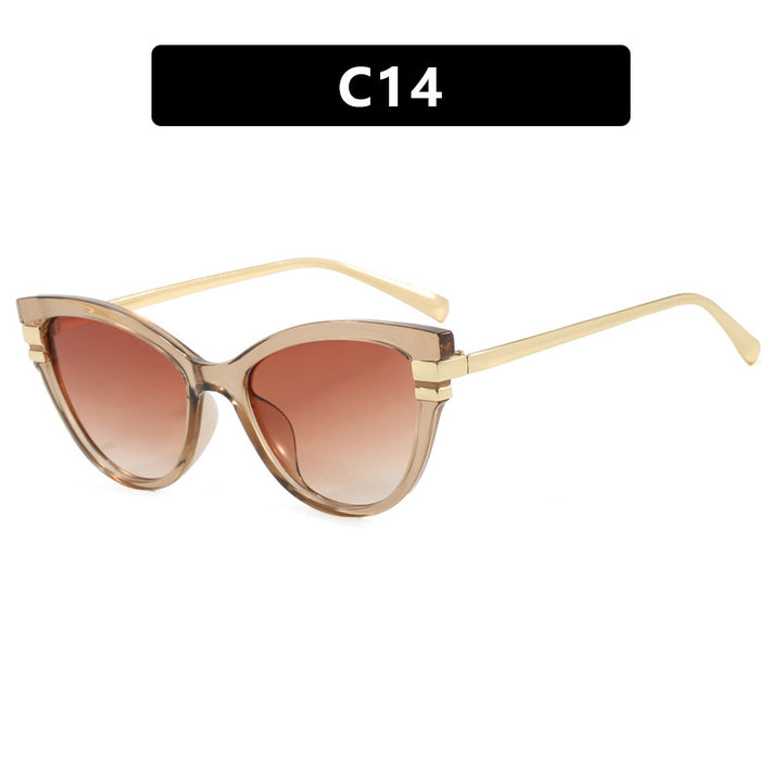 Ladies Cat-Eye Sunglasses with Elegant Metal Accents Kalsten