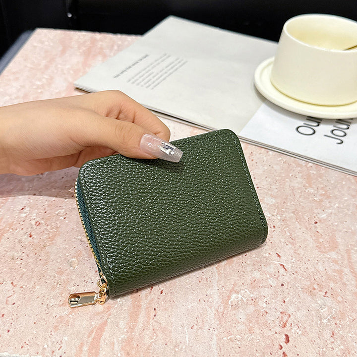 Compact RFID-Blocking Zipper Wallet