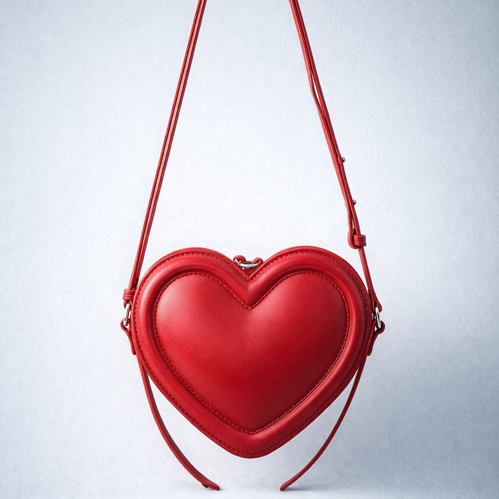 Heart-Shaped Crossbody Bag