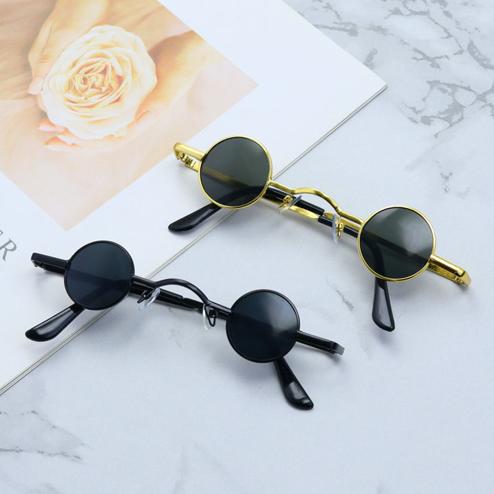 Retro-Inspired Round Metal Frame Sunglasses Kalsten