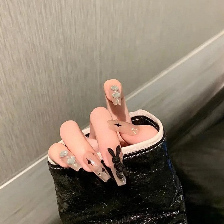 Artificial nails with decorative arches and pearls Kalsten