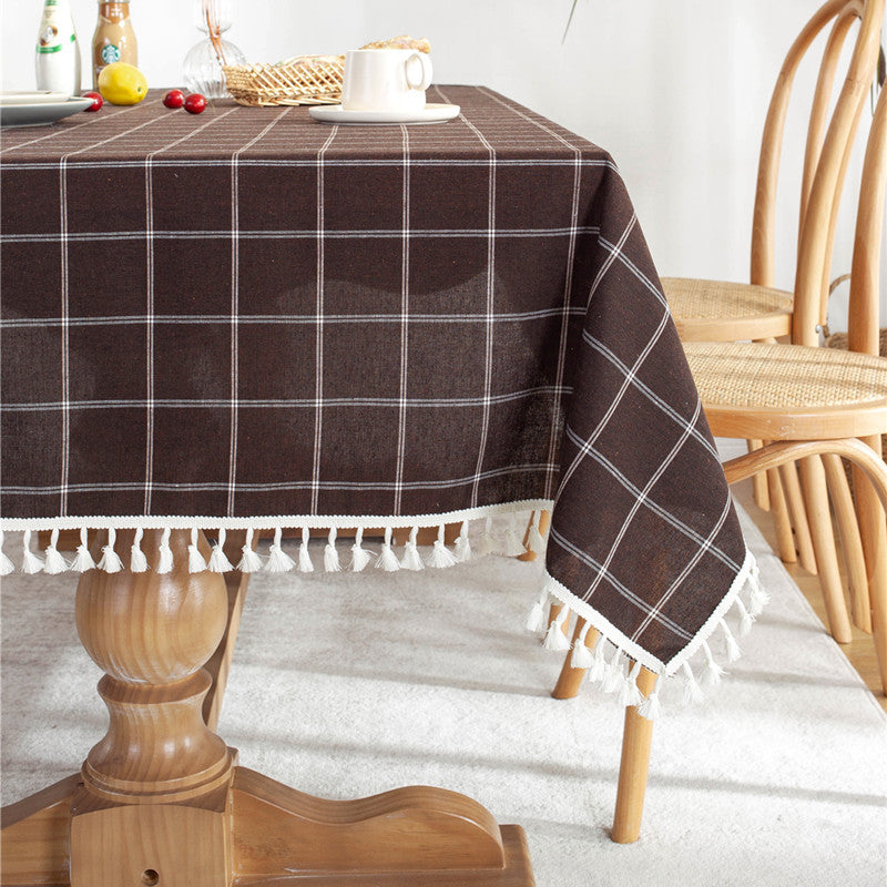 Decorative Checked Tablecloth