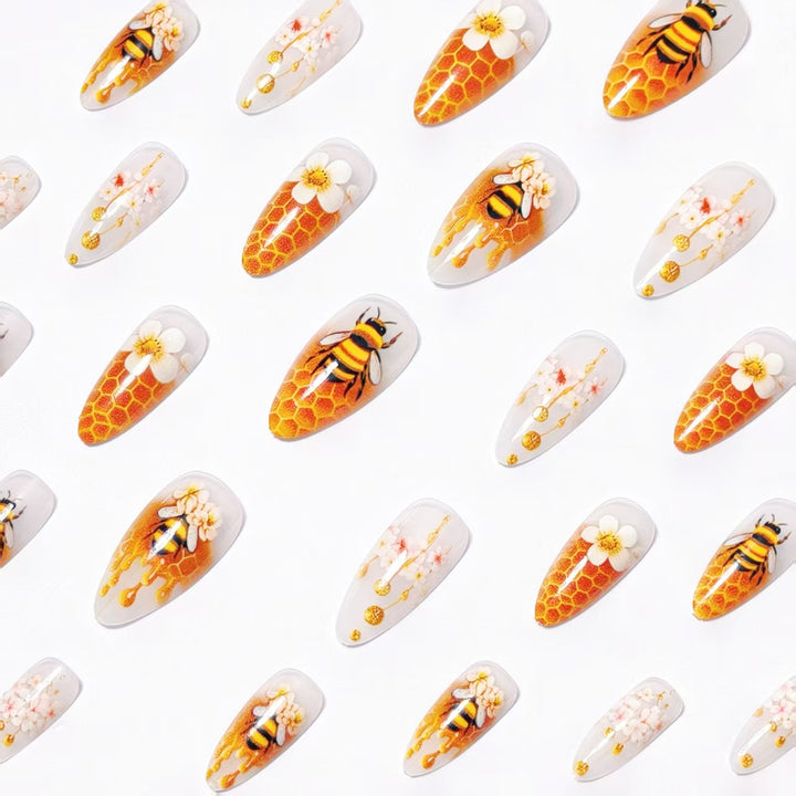 Artificial nails with honeycomb design Kalsten