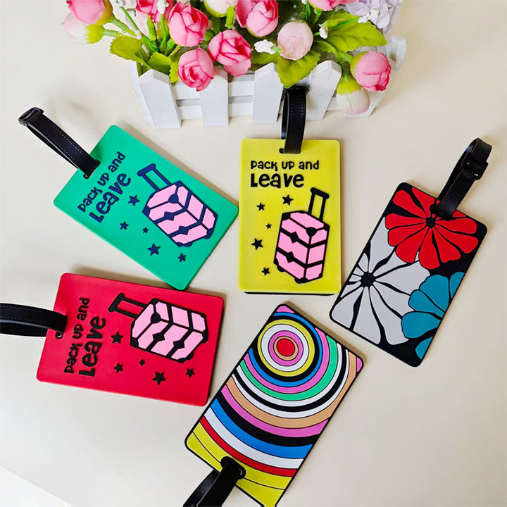 Unisex Vibrant Geometric Pattern Luggage Tag Kalsten
