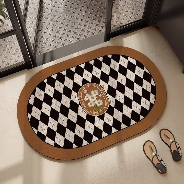 Floral Design Decorative Area Mat Kalsten