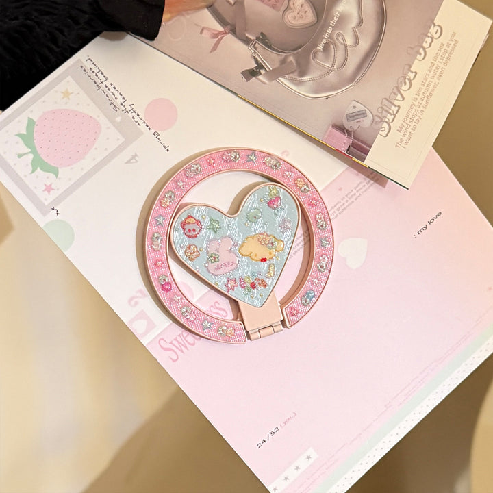 Playful hand mirror in heart design Kalsten