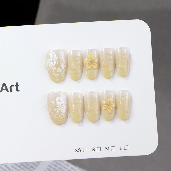 Artistic Floral Design Press-On Nails Kalsten