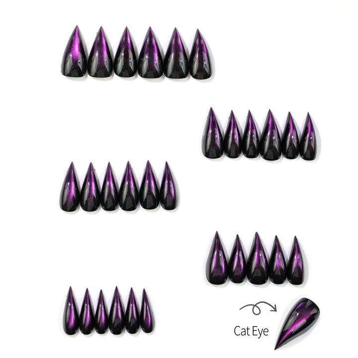 Premium Cat-Eye Press-On Nail Set