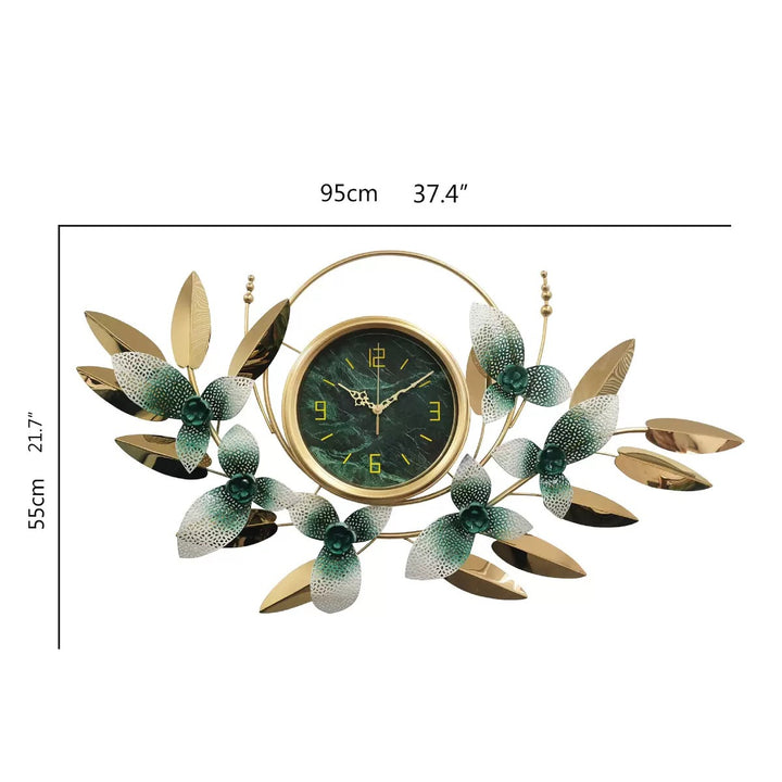 Decorative Metal Floral Wall Clock Kalsten