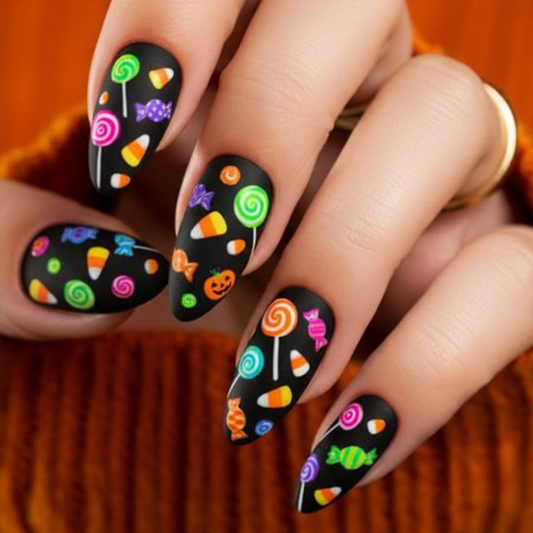 Festive Candy-Themed 3D Nail Art Extensions Kalsten