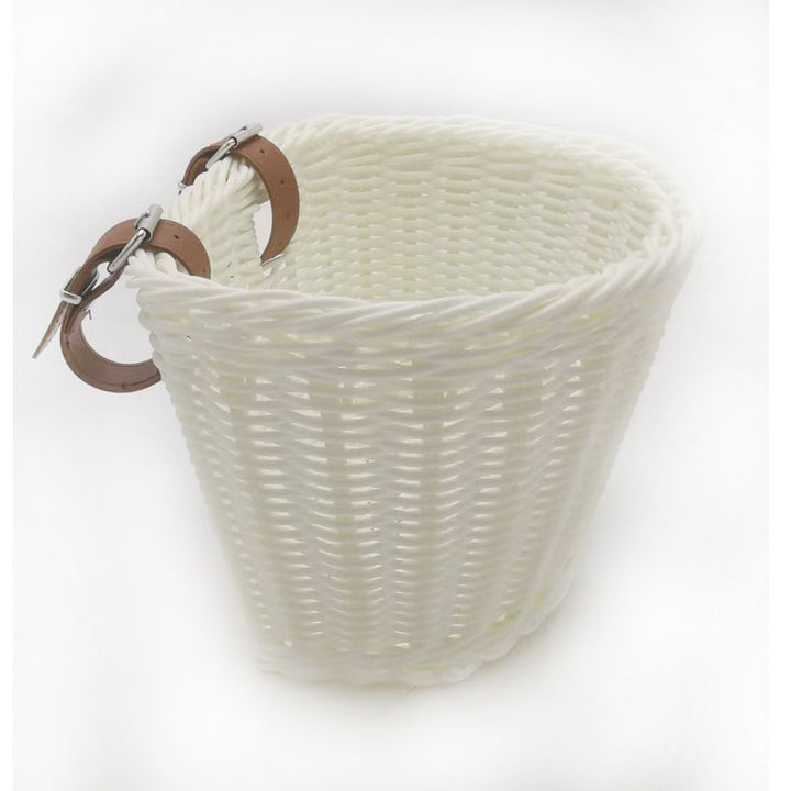 Decorative Woven Storage Basket with Leather Handles Kalsten
